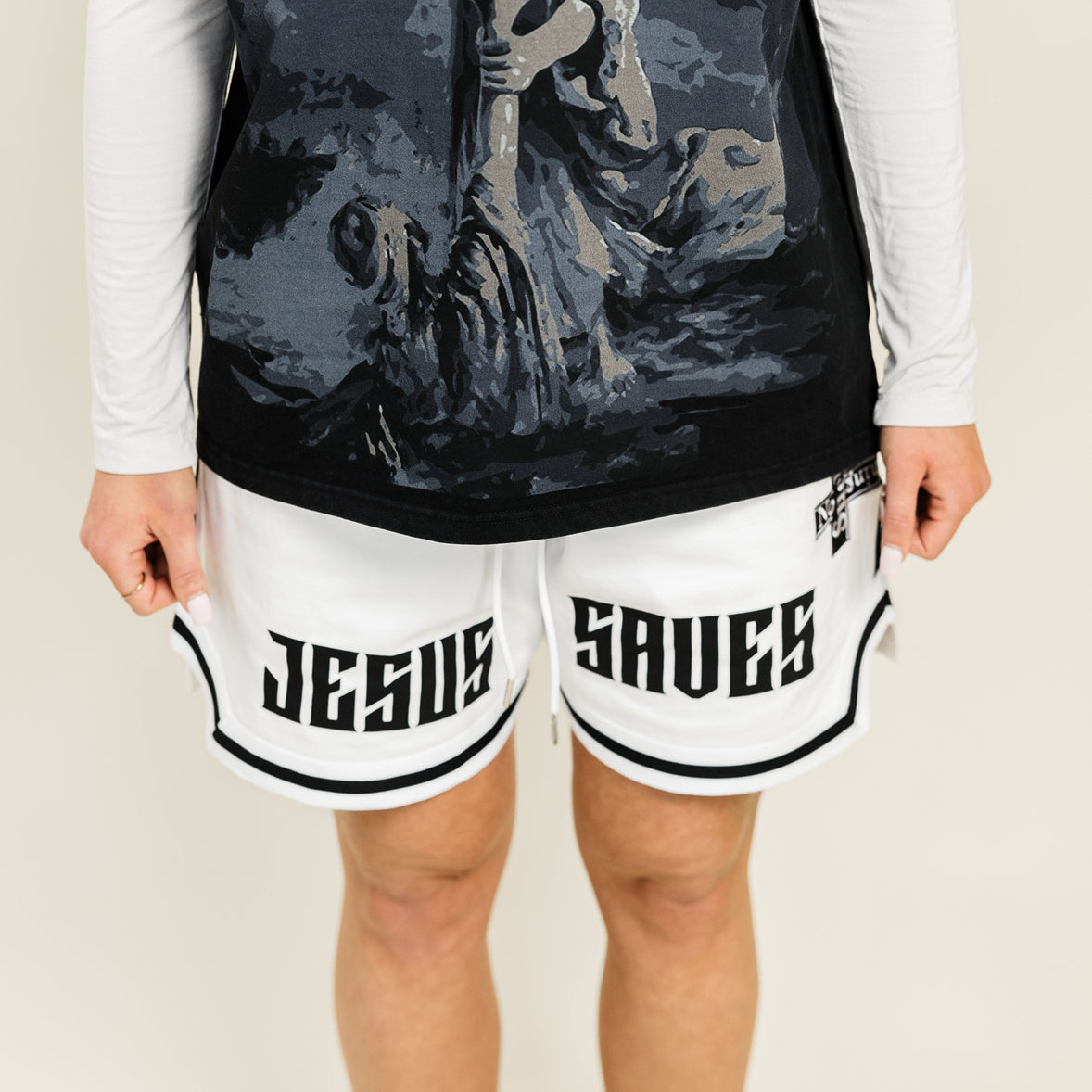 Jesus Saves Retro Shorts
